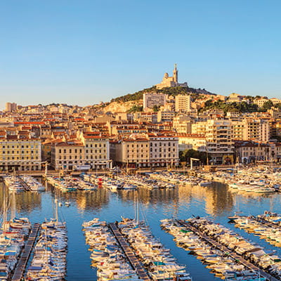 A view over Marseille in France, seen during a September cruise